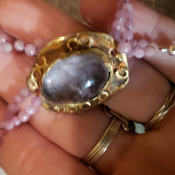 Star ruby and natural ruby necklace brass and sterling 😍 - Picture 7 of 7